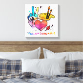 Toile Professeur D'Art Peace Love Art Pour Artistes Et P (Insitu(Chambre))