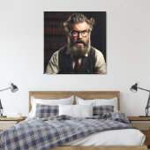 Toile Professeur fou fou avec barbe (Insitu(Chambre))