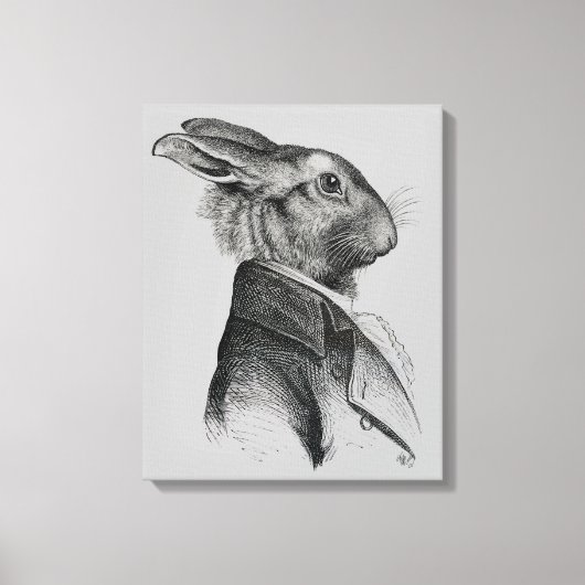 Toile Profil de portrait de lapin (Recto)