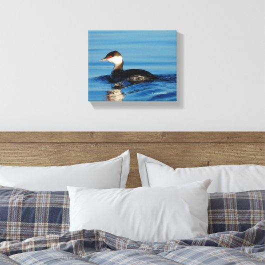 Toile Profil d'une Grebe à cornes (Insitu(Chambre))