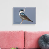 Toile Profil d'une hirondelle d'arbre mâle dans le solei (Insitu(Salon))