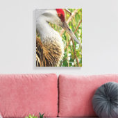 Toile Profil élégant d'une grue du Canada (Insitu(Salon))