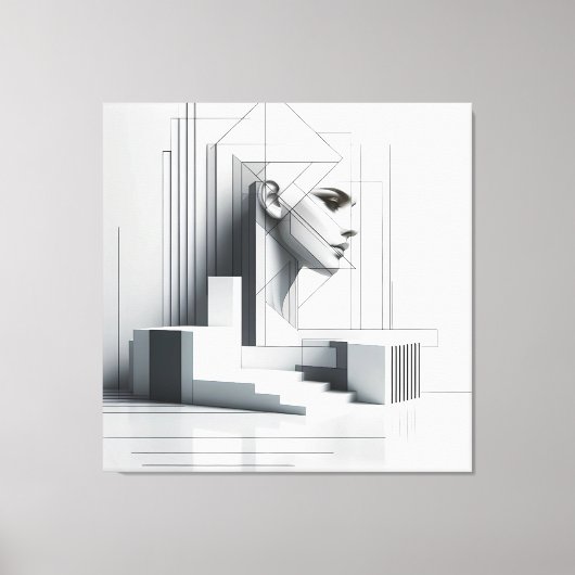 Toile Profil géométrique ascendant (Recto)