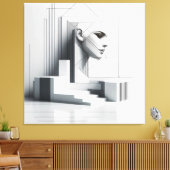 Toile Profil géométrique ascendant (Insitu(Salon))