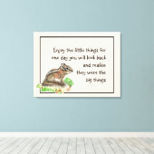 Toile Profitez de petites choses Citation Inspirationnel (Insitu (Plancher de Bois))