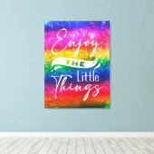 Toile Profitez Des Petites Choses Drôle Citation Canvas (Insitu (Plancher de Bois))