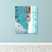 Toile Profitez des vagues à Ocean BeachLong Beach, CA (Insitu (Plancher de Bois))