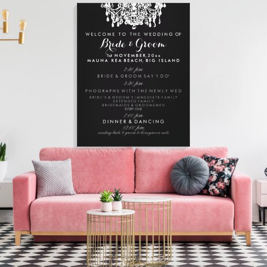 Toile Programme de mariage de lustre PixDezines (Insitu(Salon))