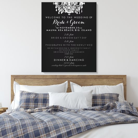 Toile Programme de mariage de lustre PixDezines (Insitu(Chambre))