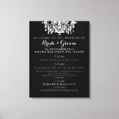 Toile Programme de mariage de lustre PixDezines (Recto)
