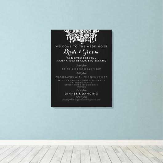 Toile Programme de mariage de lustre PixDezines (Insitu (Plancher de Bois))