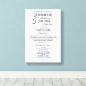 Toile Programme de mariage | Soft Silver Parties scintil (Insitu (Plancher de Bois))