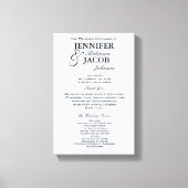 Toile Programme de mariage | Soft Silver Parties scintil (Recto)