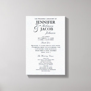 Toile Programme de mariage   Soft Silver Parties scintil