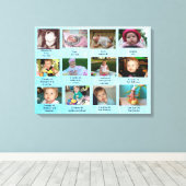 Toile Progression de l'âge Première année Bébé Photo Art (Insitu (Plancher de Bois))