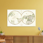 Toile projection montrant déclinaison magnétique (Insitu(Salon))