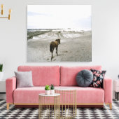 Toile Promenade à cheval sur la plage (Insitu(Salon))