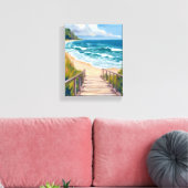 Toile Promenade de l'Océan | Vagues de Plage Côtière (Insitu(Salon))