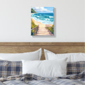 Toile Promenade de l'Océan | Vagues de Plage Côtière (Insitu(Chambre))