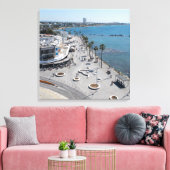 Toile Promenade maritime de Paphos vue par drone (Insitu(Salon))