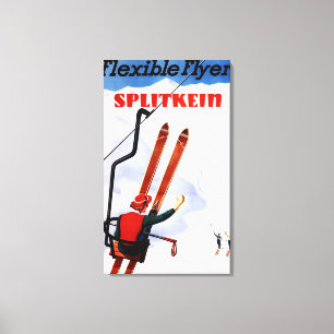 Toile Promo Flexible Flyer Splitkein Skis En Bois