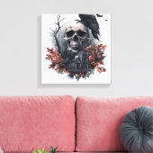 Toile Prophétie du Crâne et du Corbeau (Insitu(Salon))
