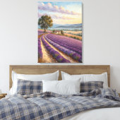 Toile Provence Lavender Field Print. (Insitu(Chambre))