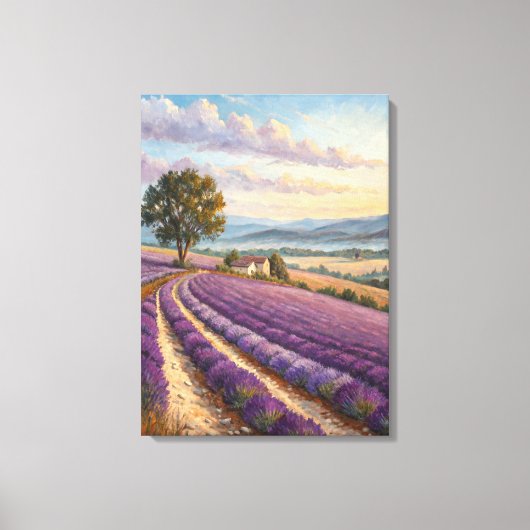 Toile Provence Lavender Field Print. (Recto)