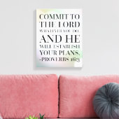 Toile Proverbes 16:3 Citation de la Bible (Insitu(Salon))