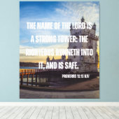Toile Proverbes 18:10 Bible Verse Canvas Mur Art (Insitu (Plancher de Bois))