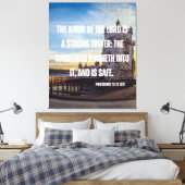 Toile Proverbes 18:10 Bible Verse Canvas Mur Art (Insitu(Chambre))