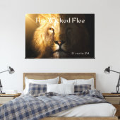 Toile Proverbes 28:1 Bible Verse Bold Lion Canvas Art (Insitu(Chambre))