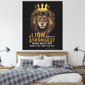 Toile Proverbes 30:30 Bible Verse Lion Canvas Art (Insitu(Chambre))