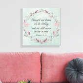 Toile Proverbes 31.25 KJV Bible Verse (Insitu(Salon))