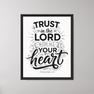 Toile Proverbes 3:5 Ayez confiance dans le Seigneur