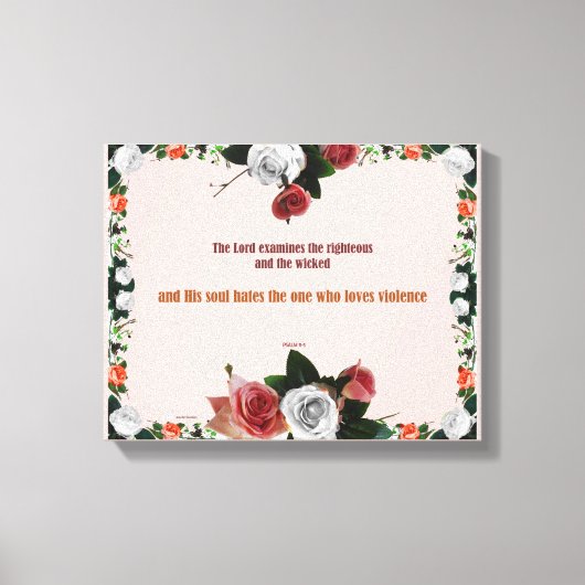 Toile Psalm 11:5, No Violence (Recto)