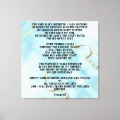 Toile Psalm 23 Celestial Blue Abstract  (Recto)
