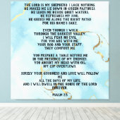Toile Psalm 23 Celestial Blue Abstract  (Insitu (Plancher de Bois))