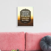 Toile Psaume 121 - Mon aide vient de l'Éternel (Insitu(Salon))