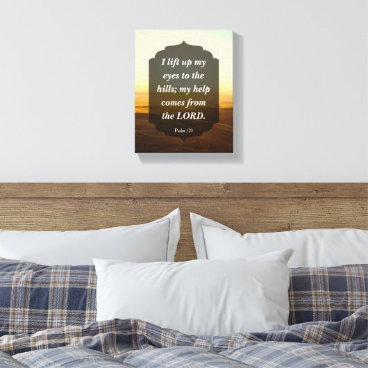 Toile Psaume 121 - Mon aide vient de l'Éternel (Insitu(Chambre))