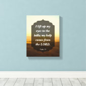 Toile Psaume 121 - Mon aide vient de l'Éternel (Insitu (Plancher de Bois))