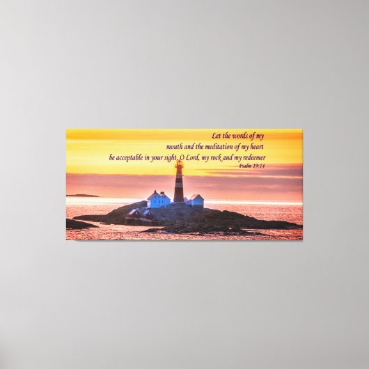 Toile Psaume 19:14 Que les paroles de ma bouche et de la (Recto)