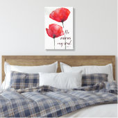 Toile Psaume 23:3 He restores my soul, Bible Verse Flora (Insitu(Chambre))