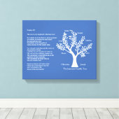 Toile Psaume 23 KJV avec arbre généalogique, (Insitu (Plancher de Bois))