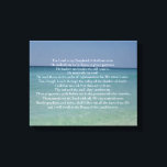 Toile Psaume 23 Le Seigneur est Mon Berger Belle Plage<br><div class="desc">Belle plage de toile chrétienne avec le 23ème psaume : Le Seigneur est mon berger. Je ne veux pas. Il me fait m'allonger dans des pâturages verts. Il me conduit à côté des eaux calmes. Il me restaure l'âme. Ce joli verset biblique fait un merveilleux cadeau pour une église ou...</div>