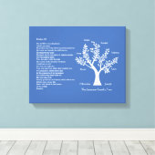 Toile Psaume 23 NKJV avec arbre généalogique, (Insitu (Plancher de Bois))