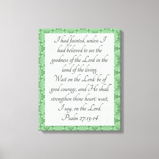 Toile Psaume 27:13-14 (Recto)