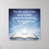 Toile Psaume 33:4 (Recto)