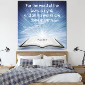 Toile Psaume 33:4 (Insitu(Chambre))