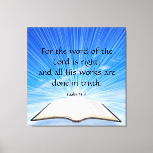 Toile Psaume 33:4 (Recto)